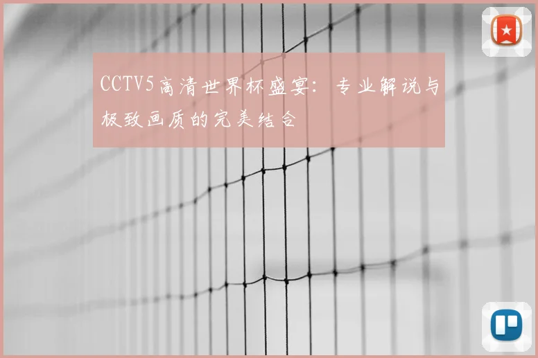 CCTV5高清世界杯盛宴：专业解说与极致画质的完美结合